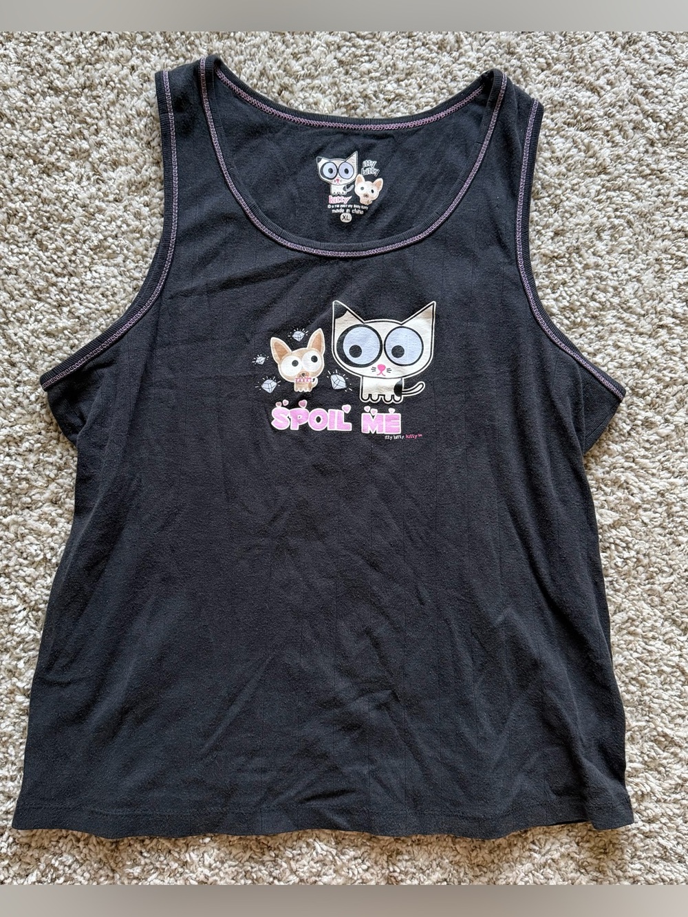 Vintage Y2K Itty Bitty Kitty tank top